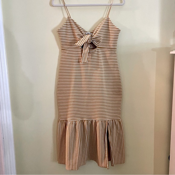 SAYLOR Sundress Stripes Knit Cutout Tie Front - Picture 5 of 5